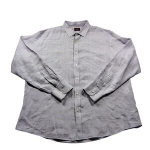 UNTUCKit‎ Selegas Purple Wrinkle Resistant Linen Button Up Dress Shirt Men's XXL